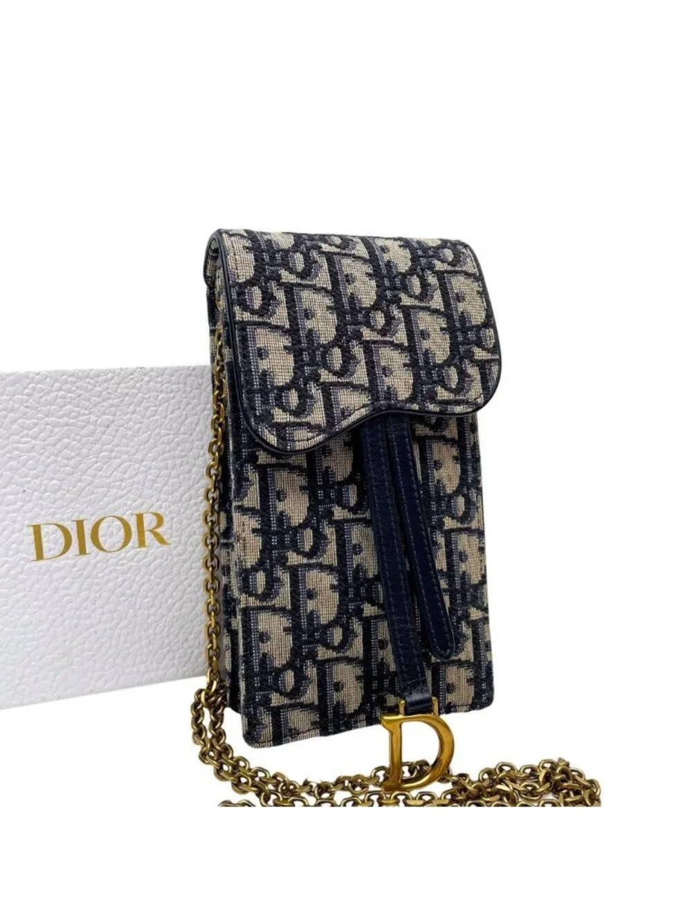 Dior Trotter Canvas Smartphone Shoulder Bag Pouch